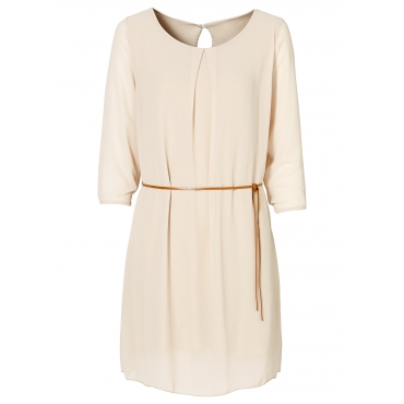 Kleid in natur (Rundhals) von bonprix 