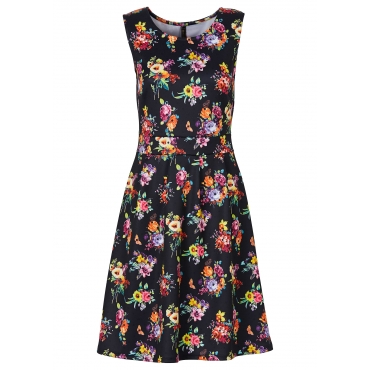 Kleid in Scubaoptik Angela ohne Ärmel  in schwarz von bonprix 