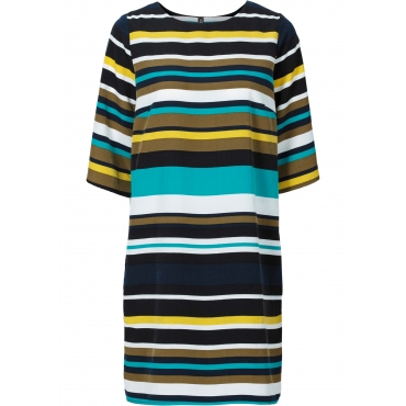 Kleid mit Taschen/Sommerkleid halber Arm  in blau von bonprix 