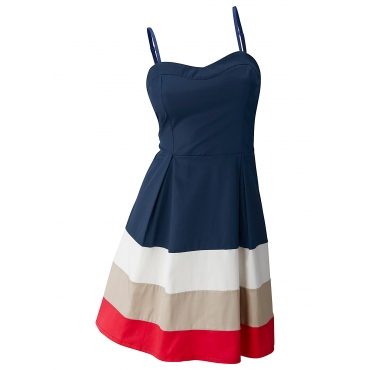 Kleid ohne Ärmel  in blau von bonprix 