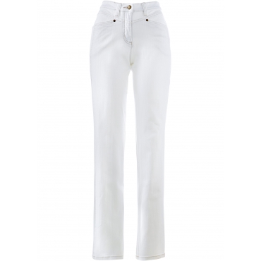 Komfort-Stretchhose in weiß für Damen von bonprix 