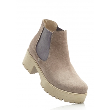 Lederchelseaboot in grau für Damen von bonprix 