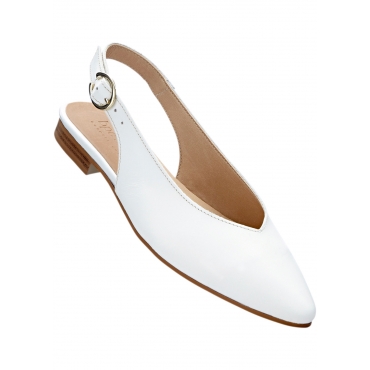 Ballerina aus Leder in weiß für Damen von bonprix 