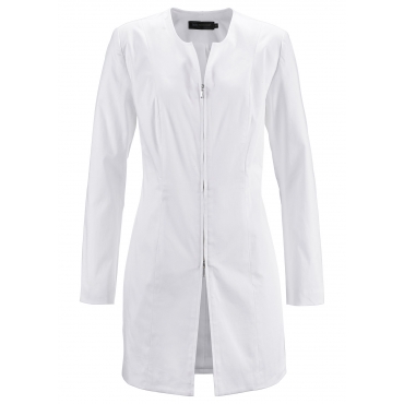 Longblazer langarm  figurbetont  in weiß (Rundhals) für Damen von bonprix 