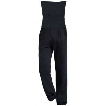 Lounge Jumpsuit ohne Ärmel  in schwarz für Damen von bonprix 