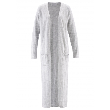 Maxi-Strickjacke, Langarm in grau für Damen von bonprix 