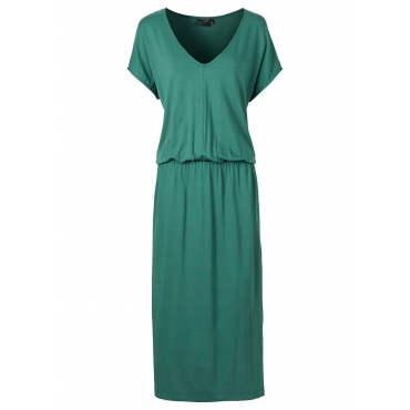 Midi-Kleid/Sommerkleid kurzer Arm  in grün (V-Ausschnitt) von bonprix 