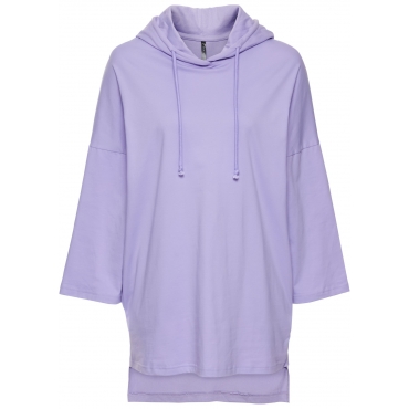 Oversized Shirt-Hoodie 7/8 Arm  in lila für Damen von bonprix 