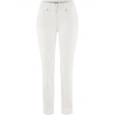 Power-7/8-Stretch-Jeans SLIM in weiß für Damen von bonprix 