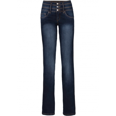 Power-Stretch-Jeans „Bauch-Beine-Po“ im Bootcut in blau für Damen von bonprix 
