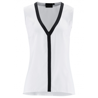 Premium Blusen-Top ohne Ärmel  in weiß von bonprix 