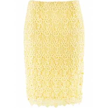Premium Rock mit Spitze in gelb für Damen von bonprix 