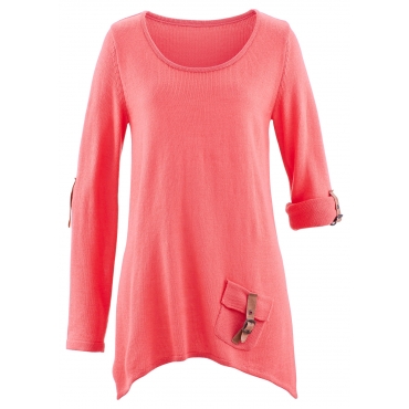 Pullover, Langarm in pink für Damen von bonprix 