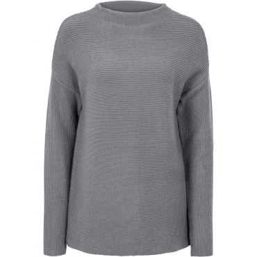 Pullover, verkürzt langarm  in grau für Damen von bonprix 