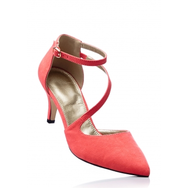 Pumps mit 7 cm Trichterabsatz in rot von bonprix 
