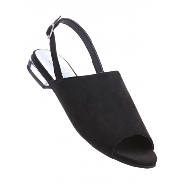 Sandale mit 2 cm Blockabsatz in schwarz von bonprix 