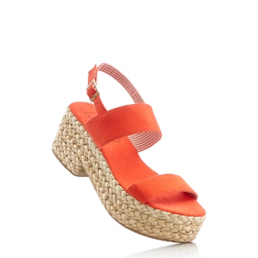 Sandale mit 7 cm Plateau in orange von bonprix 