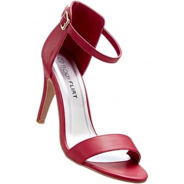 Sandalette mit 10 cm High-Heel in rot von bonprix 