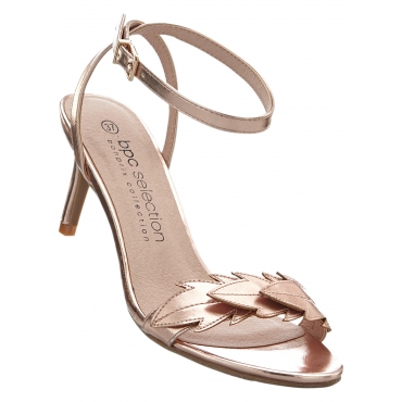 Sandalette mit 7 cm High-Heel in gold von bonprix 
