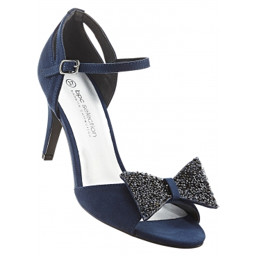 Sandalette mit 8 cm Pfennigabsatz - Stiletto in blau von bonprix 