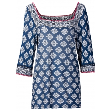 Shirt halber Arm  in blau (Carré-Ausschnitt) für Damen von bonprix 