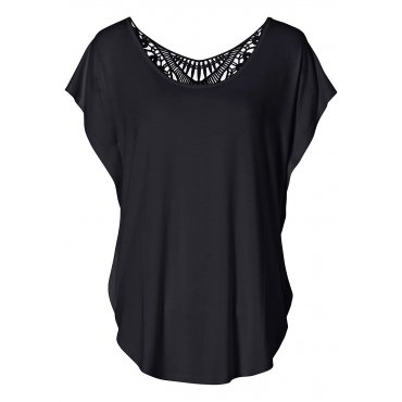 Shirt kurzer Arm  in schwarz (Rundhals) für Damen von bonprix 