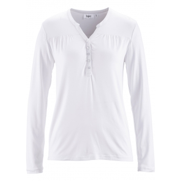Shirt, Langarm in weiß für Damen von bonprix 