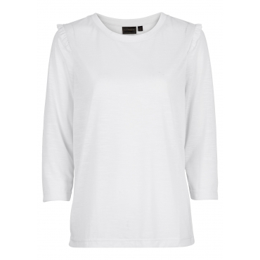 Shirt mit Rüschen 3/4 Arm  in weiß für Damen von bonprix 