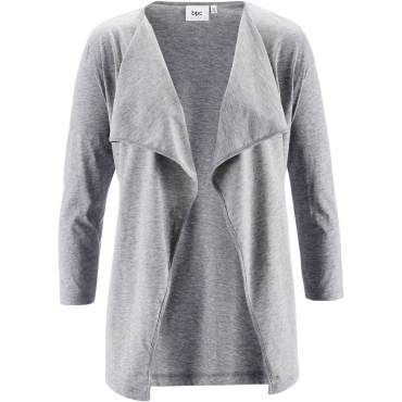 Shirtjacke 3/4 Arm  in grau für Damen von bonprix 