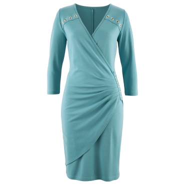 Shirtkleid, 3/4 Arm in blau von bonprix 