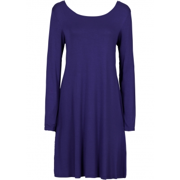 Shirtkleid langarm  in blau (Rundhals) von bonprix 