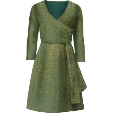 Shirtkleid mit Lurex in grün von bonprix 
