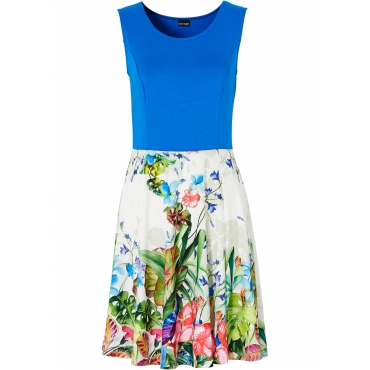 Shirtkleid ohne Ärmel  in blau (Rundhals) von bonprix 