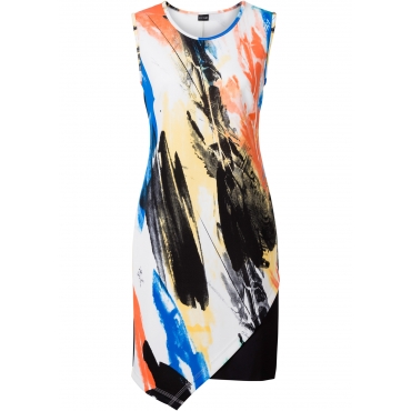 Shirtkleid ohne Ärmel  in weiß (Rundhals) von bonprix 