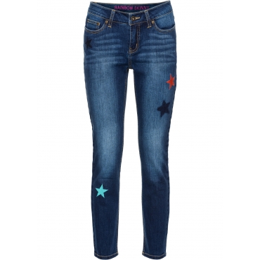 Knöchelfreie Skinny Jeans in blau für Damen von bonprix 