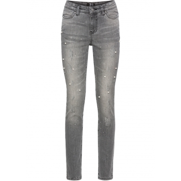 Kleid mit Federprint langarm  pink Damen bonprix 