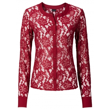 Spitzen-Bluse in rot für Damen von bonprix 