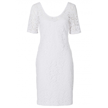 Spitzenshirtkleid/Sommerkleid kurzer Arm  in weiß von bonprix 