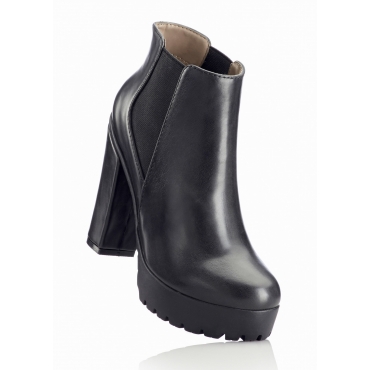 Stiefelette mit 11 cm High-Heel in schwarz von bonprix 