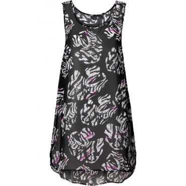 Strand Long-Top ohne Ärmel  in schwarz für Damen von bonprix 