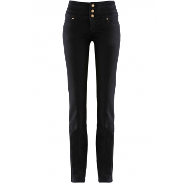 Stretch-Jeans Bauch-Weg-Röhre in schwarz für Damen von bonprix 