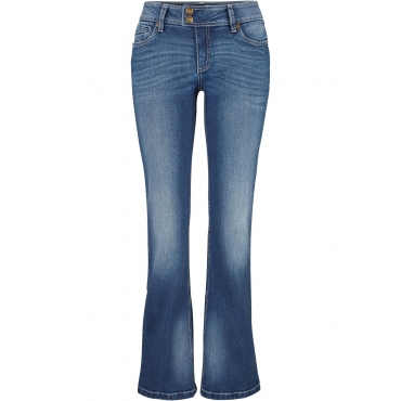 Stretch-Jeans BOOTCUT, Normal in blau für Damen von bonprix 