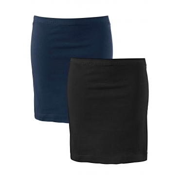 Basic Baumwollrock Stretch-Jersey in blau für Damen von bonprix 