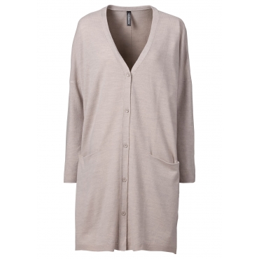 Strickcardigan, oversized langarm  in beige für Damen von bonprix 