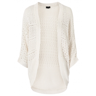 Strickjacke 3/4 Arm  in weiß für Damen von bonprix 