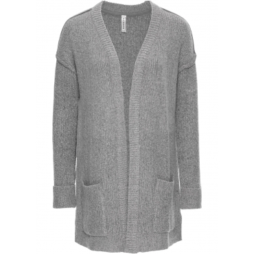 Strickjacke langarm  in grau für Damen von bonprix 