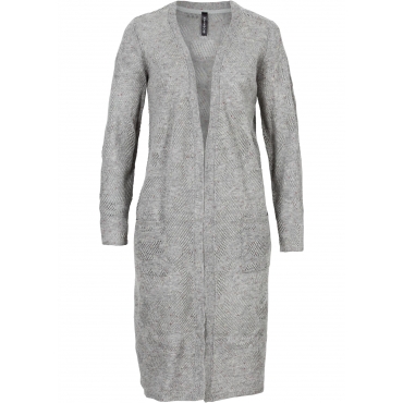Strickmantel langarm  in grau für Damen von bonprix 