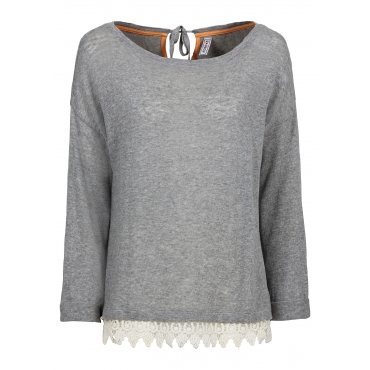 Strickpulli in grau für Damen von bonprix 