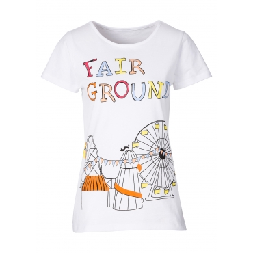 T-Shirt in weiß (Rundhals) für Damen von bonprix 