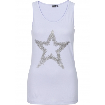 Top mit Applikation ohne Ärmel  in lila für Damen von bonprix 